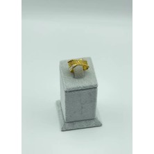 Biju Yılmaz Çelik Gold Taşlı Yüzük - 25YZK76