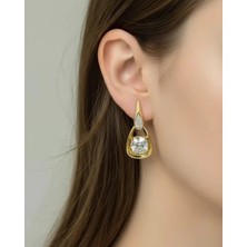 Biju Yılmaz Xuping Gold Sallantılı Tek Taş Küpe - 25-XPKP33