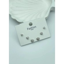 Biju Yılmaz Vip Silver 6'lı Küpe - 25-VIP135