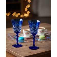 Akden Store Kesme Kristal Renkli Kadeh, Su Bardağı 270CC