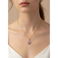 Biju Yılmaz Çelik Gold Mineli Kolye - 25-CLKK114