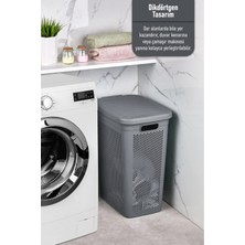 Cosiness Cosi Dekoratif Slim Kapaklı Kirli Çamaşır Sepeti 39 Lt.