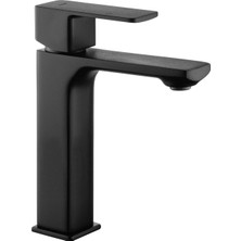 Adell Bloc Lavabo Bataryası -Mat Siyah Krom