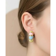 Biju Yılmaz Xuping Gold Renkli Bombeli Küpe - 25-XPKP338