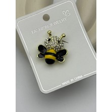 Biju Yılmaz Vip Gold Taşlı Arı Broş - 26BRS15