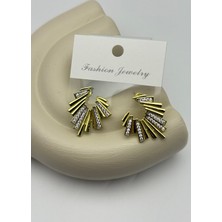 Biju Yılmaz Vip Gold Taşlı Küpe - 26VIPKP27