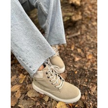 Akça Shoes Bej Mat Süet Postal