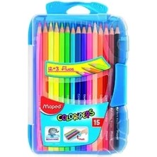 Maped Color'Peps Fluo Kuru Boya Kalemi 12+3 Renk 832035