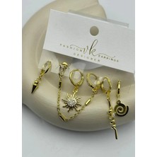 Biju Yılmaz Vip 6'lı Gold Küpe - 25-VIP154