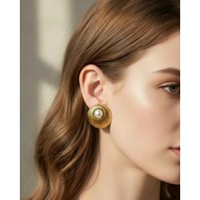 Biju Yılmaz Xuping Gold Inci Detay Küpe - 25-XPKP276