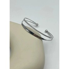 Biju Yılmaz Vip Silver Taşlı Kelepçe - 26VIPK02