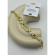 Biju Yılmaz Xuping Gold Taşlı Tasarım Bileklik 25 -XPB09