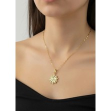 Biju Yılmaz Çelik Gold Taşlı Yıldız Kolye - 26CLKO07