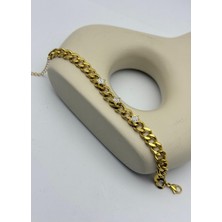 Biju Yılmaz Çelik Gold Yıldız Taşlı Bileklik - 26BLK04