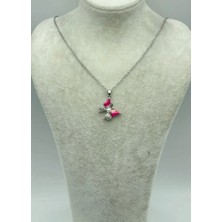 Biju Yılmaz Çelik Silver Kelebek Kolye - 25-CTR275