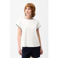 Love My Body Yakası Taşlı Bluz Kemik 115L9937000