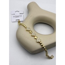 Biju Yılmaz Xuping Ymz Gold Taşlı Yonca Bileklik - 26YMZB08