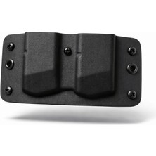 Unicorn Kydex 9mm Çiftli Şarjör Kılıfı Siyah Dayanıklı Tasarım I 9mm Uyumlu
