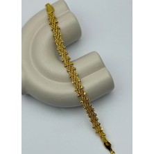 Biju Yılmaz 22K Altın Kaplama Hasır Örme Bileklik - 25-22K60