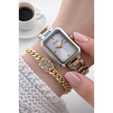 Dkny 2 Yıl Garantili 3 Atm Suya Dayanıklı Kararma Renk Atma Yapmaz Kadın Kol Saati+Bileklik DL009.35