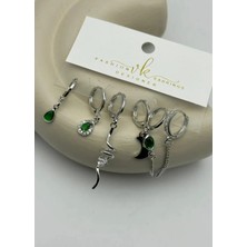 Biju Yılmaz Vip 6'lı Silver Küpe - 25-VIP206