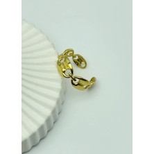 Biju Yılmaz Çelik Gold Ayarlanabilir Yüzük - 25YZK166