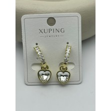Biju Yılmaz Xuping Gold Taşlı Kalp Küpe - 25XPKP350