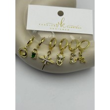 Biju Yılmaz Vip 6'lı Gold Küpe - 25-VIP171