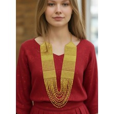 Biju Yılmaz 22K Altın Kaplama Urfa Akıtması Madonna Kolye - 2622KO01