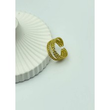 Biju Yılmaz Çelik Gold Ayarlanabilir Yüzük - 25YZK165