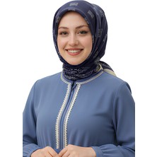 Levamor Kadın Ipek ve Bambu Karışımlı Kristal Eşarp Lacivert