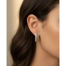 Biju Yılmaz Xuping Rose Örgü Model Küpe - 25-XPKP99