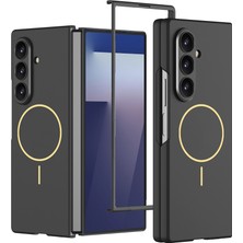 Sionel Galaxy Z Fold 7 Kılıf Wireless Şarj Özellikli Kıpta M-Safe - Siyah Kapak