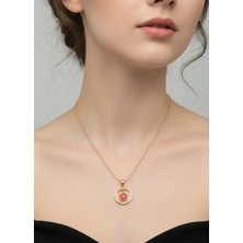 Biju Yılmaz Xuping Kırmızı Yonca Kolye - 25-XPK53