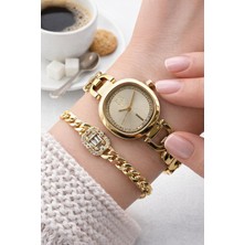 Dkny 2 Yıl Garantili 50 Atm Suya Dayanıklı Kararma Renk Atma Yapmaz Kadın Kol Saati+Bileklik DL139.35