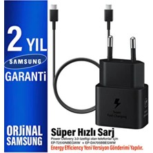 Samsung Şarj Aleti ve Type C Kablosu 25W Süper Hızlı Type-C Şarj Adaptörü ve Kablo T2510 DA705
