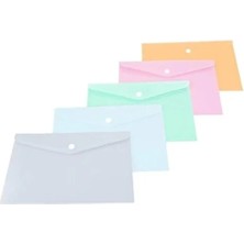 Kraf Çıtçıtlı Dosya A4 Pastel Renkler 1279 - Tekli
