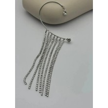 Biju Yılmaz Earcuff Silver Taşlı Küpe - 25-VIP322