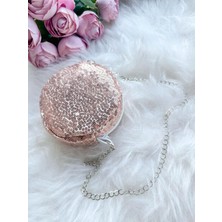 Aysskids Rose Gold Pullu Payetli Kız Çocuk Bebek Zincir Askılı Omuz Çantası