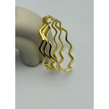 Biju Yılmaz Çelik 3'lü Ince Zikzak Ajda Bilezik - 25-AJD32