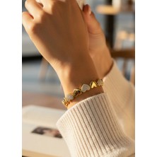 Biju Yılmaz Xuping Gold Taşlı Kalp Bileklik - 26XPB08