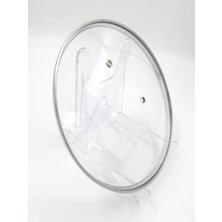 GRANİTLE İLERİ DÖNÜŞÜM Universal Cam Tencere&tava Kapağı 14 cm Buhar  Delikli Isıya Dayanıklı