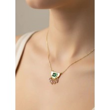 Biju Yılmaz Vip Renkli Sallantılı Taşlı Kolye - 25-VIPK12