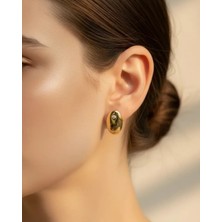 Biju Yılmaz Xuping Gold Tek Taş Detay Küpe - 25-XPKP140