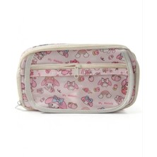 Gökyüzü Işığı My Melody Desenli Çok Bölmeli Kalemlik - Peluş Broş-Sticker-Klips Hediyeli