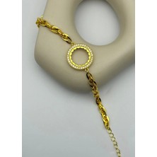 Biju Yılmaz 22K Altın Kaplama Çeyreklik Bileklik - 25-22K47