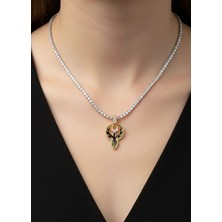 Biju Yılmaz Vip Mix Taşlı Anka Kuşu Su Kolye - 25-VIPK40