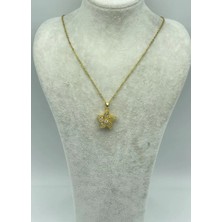 Biju Yılmaz Çelik Gold Dönen Kolye - 25-CTR112