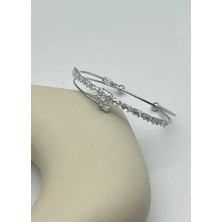 Biju Yılmaz Vip Silver Taşlı Kelepçe - 26VIPK32