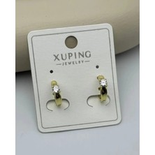 Biju Yılmaz Xuping Gold Mini Tektaş Küpe - 25-XPKP164